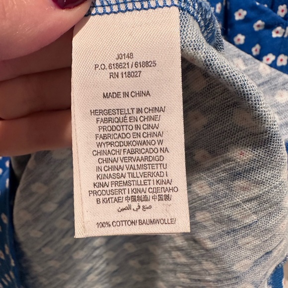 Boden Blue Daisy Floral Short Sleeve Knee Length Dress Size 2 100% Cotton - Picture 5 of 5